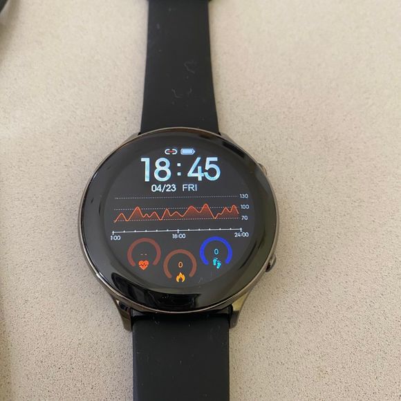 Smart Watch Black Wristband Touch Screen Exercise Monitor - Picture 1 of 3